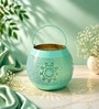Turquoise Metal Tea Light Holder Set