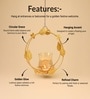 Golden Metal Lotus-Shaped Tea Light Holder