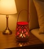 Red Metal Hanging Tealight Holder Set Of 2