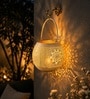 Off White Metal Moroccan Style Hanging Tea Light Holder