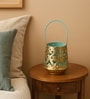Blue Metal Leaf Tealight Holder