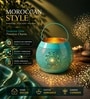 Turquoise Metal Tea Light Holder Set