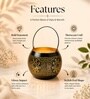Black Metal Moroccan Style Hanging Tea Light Holder
