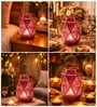Pink Glossy Metal Tea Light Holder