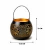 Black Metal Moroccan Style Hanging Tea Light Holder