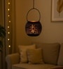 Black Metal Moroccan Style Hanging Tea Light Holder