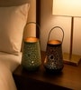 Black & Grey Metal Hanging Tea Light Holder