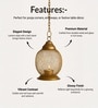 Golden Metal Hanging T-Light Holder