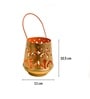 Orange Metal Hanging Tealight Holder Set Of 2
