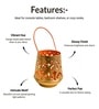 Orange Metal Hanging Tealight Holder Set Of 2