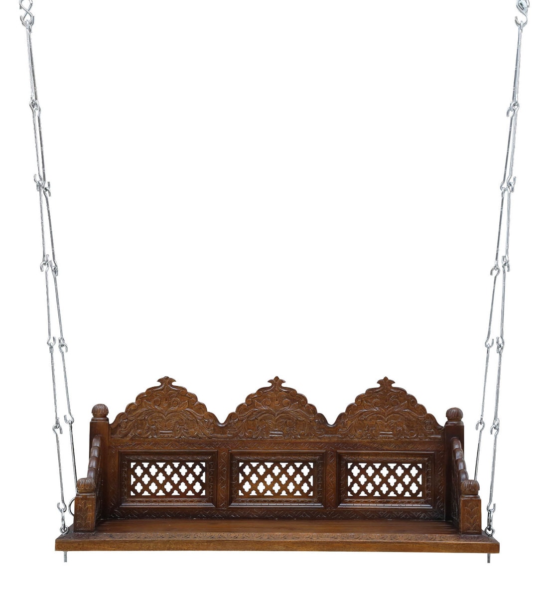 Buy Taksh Solid Wood Swing With Chain In Provincial Teak Finish By