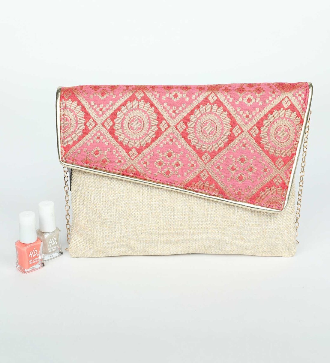 Buy Tasche Ethnic Pink Jute Sling Bag Online Ladies Hand Bags Bags