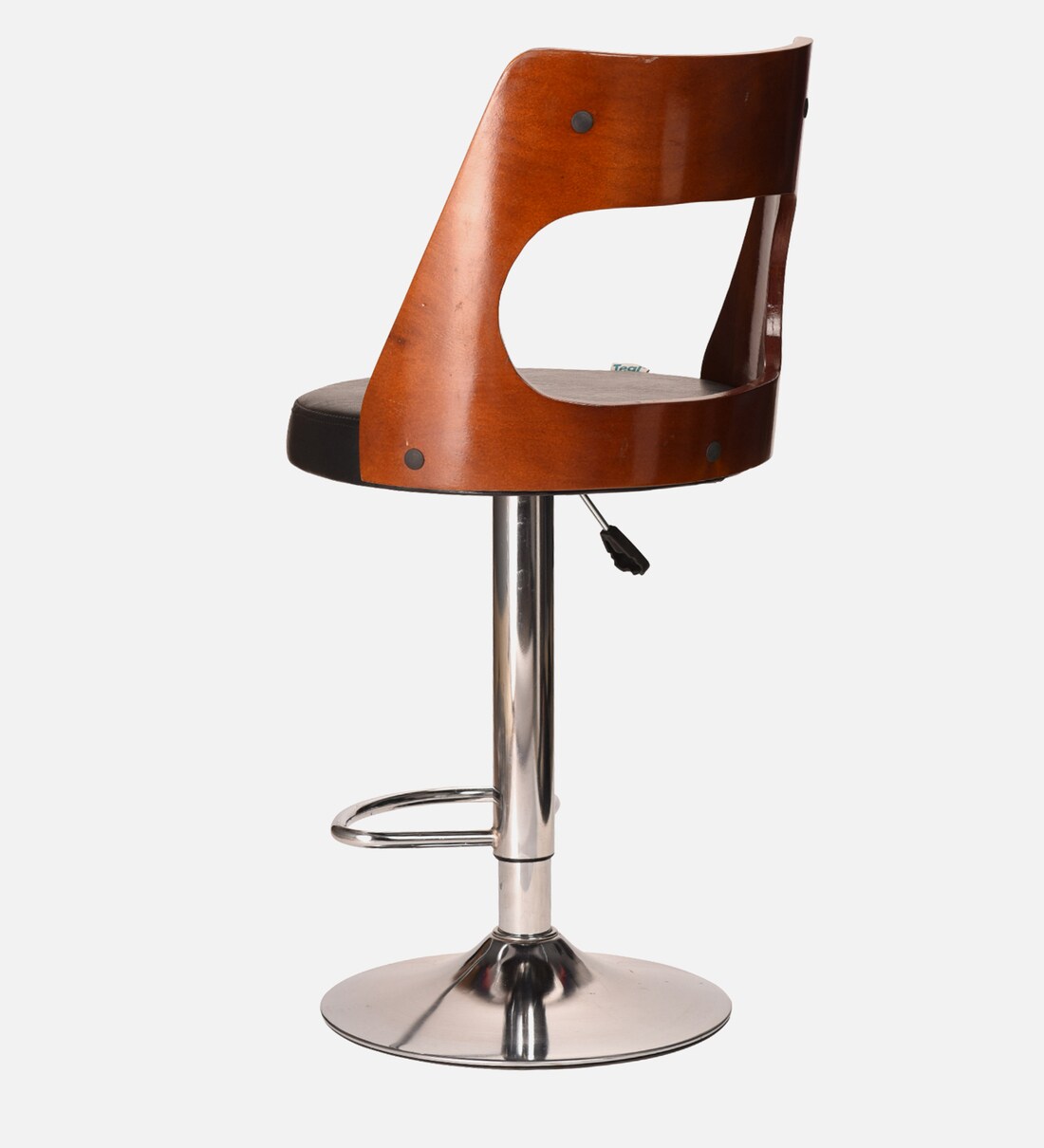 Buy Tawang Leatherette Bar Stool In Black & Brown Colour Online