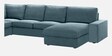 Talisa Fabric LHS Sectional Sofa (3+ Lounger) In Dark Grey Colour