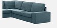 Talisa Fabric RHS Sectional Sofa (3+ Lounger) In Dark Grey Colour