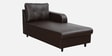 Tanaka Leatherette LHS Sectional Sofa (2 + Lounger) in Chocolate Brown Colour