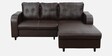 Tanaka Leatherette LHS Sectional Sofa (2 + Lounger) in Chocolate Brown Colour