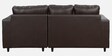 Tanaka Leatherette LHS Sectional Sofa (2 + Lounger) in Chocolate Brown Colour