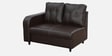 Tanaka Leatherette LHS Sectional Sofa (2 + Lounger) in Chocolate Brown Colour