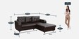 Tanaka Leatherette LHS Sectional Sofa (2 + Lounger) in Chocolate Brown Colour