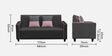Tango Leatherette 3 Seater Sofa In Black Colour