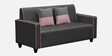 Tango Leatherette 3 Seater Sofa In Black Colour