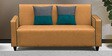 Tango Leatherette 3 Seater Sofa In Orange Colour