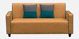 Tango Leatherette 3 Seater Sofa In Orange Colour