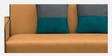 Tango Leatherette 3 Seater Sofa In Orange Colour