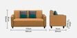 Tango Leatherette 3 Seater Sofa In Orange Colour