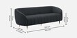 Tasmania Velvet Sofa Set In Space Grey Colour With 3+2 Combination