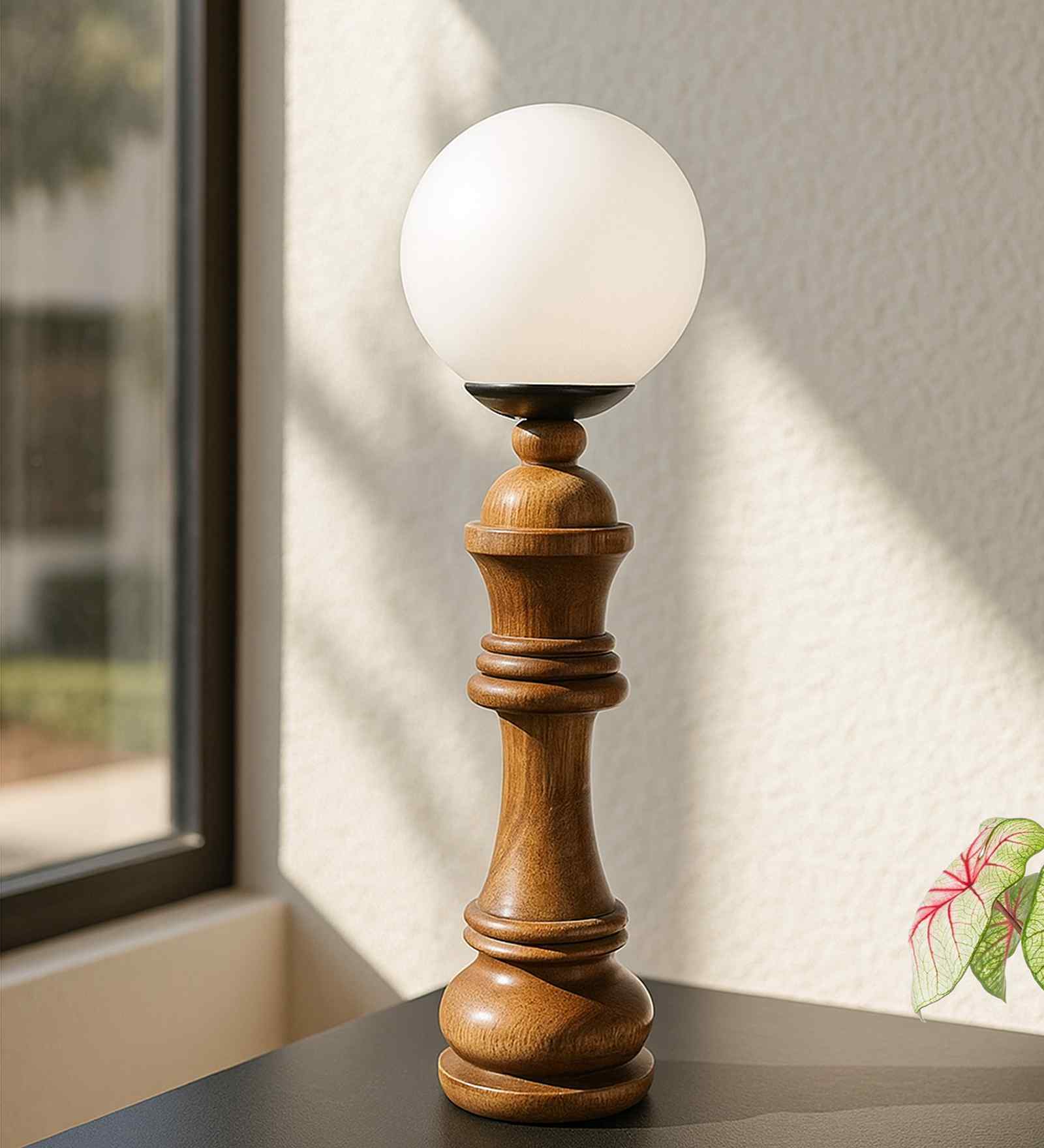 Table Desk Lamp, Handmade Wooden