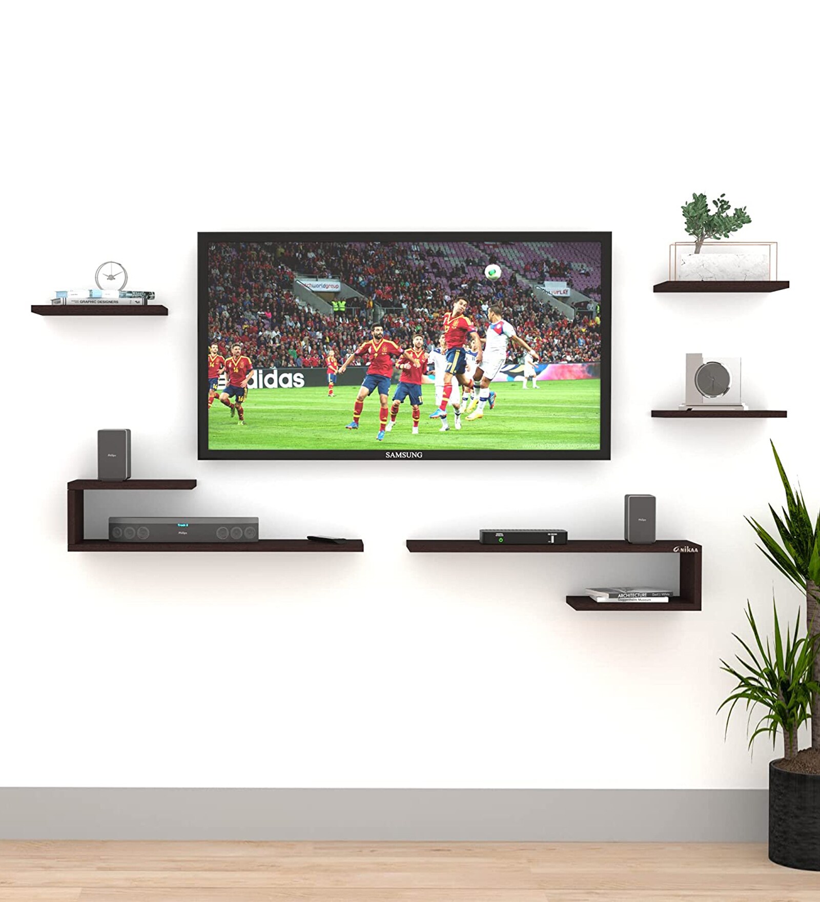 Taina TV Unit in Wenge Finish for TVs up to 55"