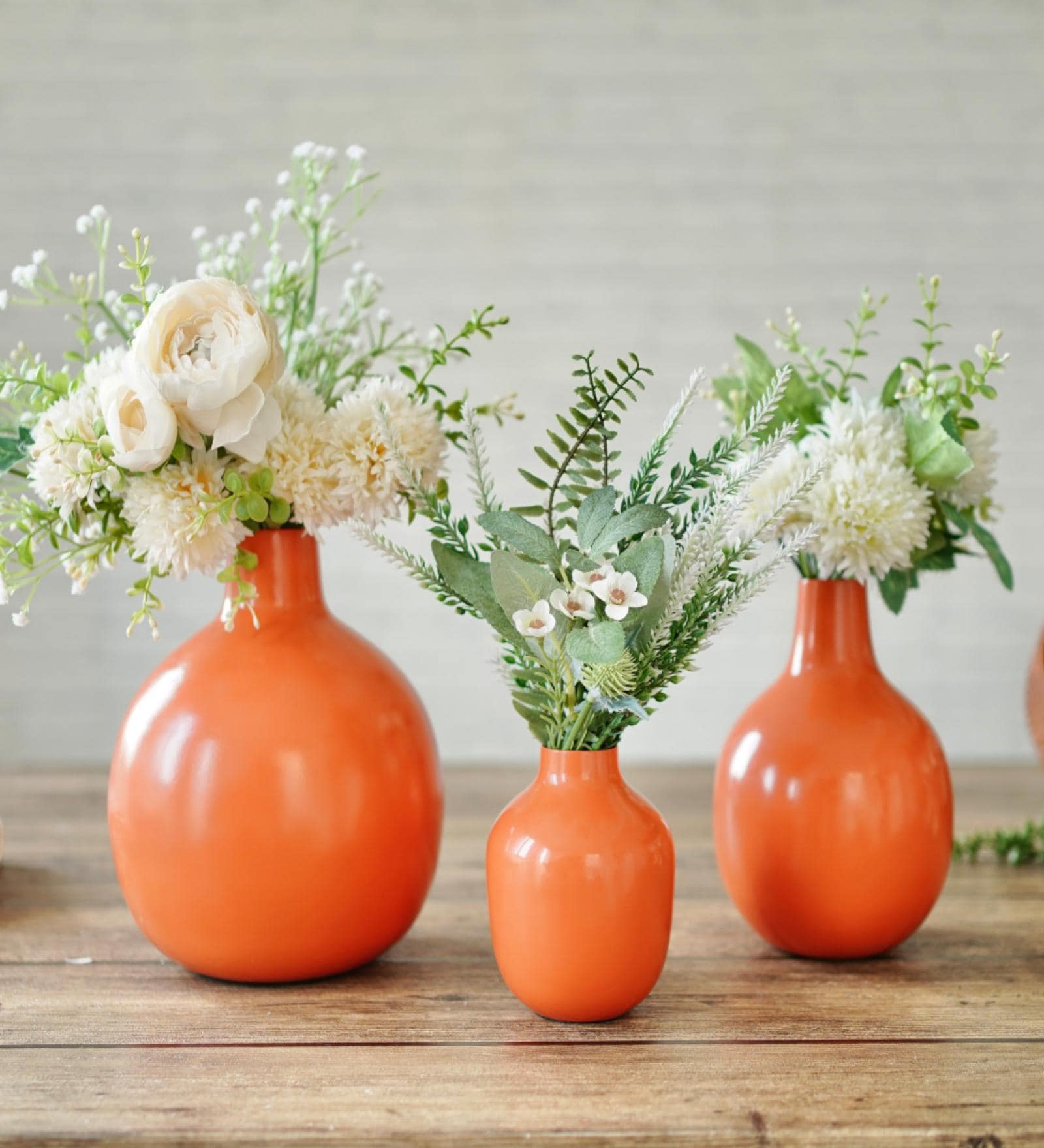 Taiyo Orange Iron (Pack of 3) Vases
