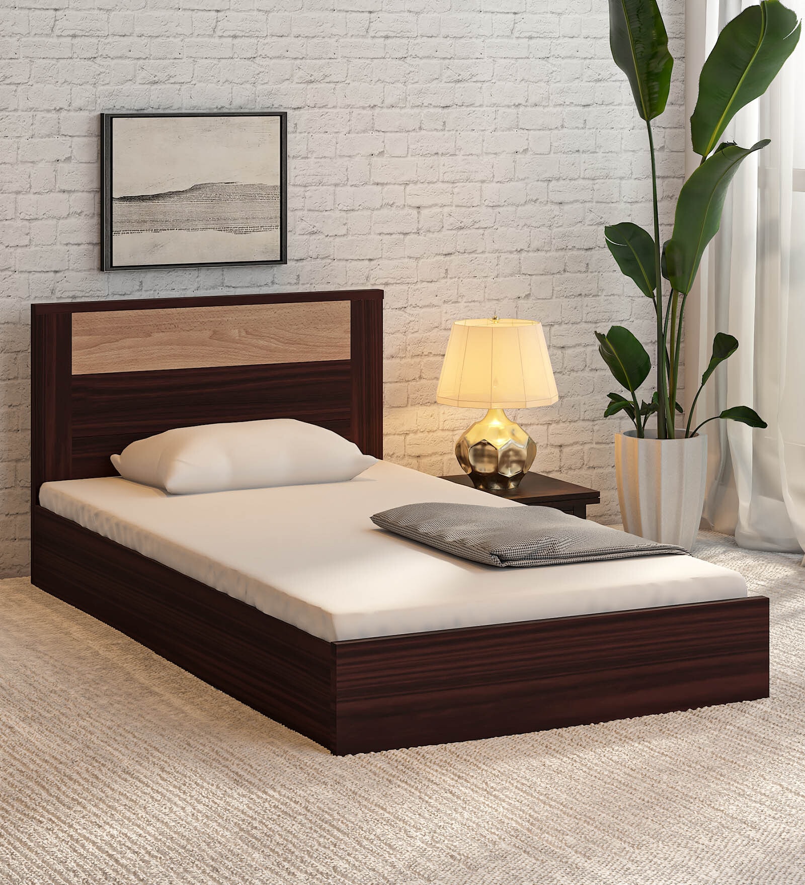 Takai Single Bed in Wenge Finish