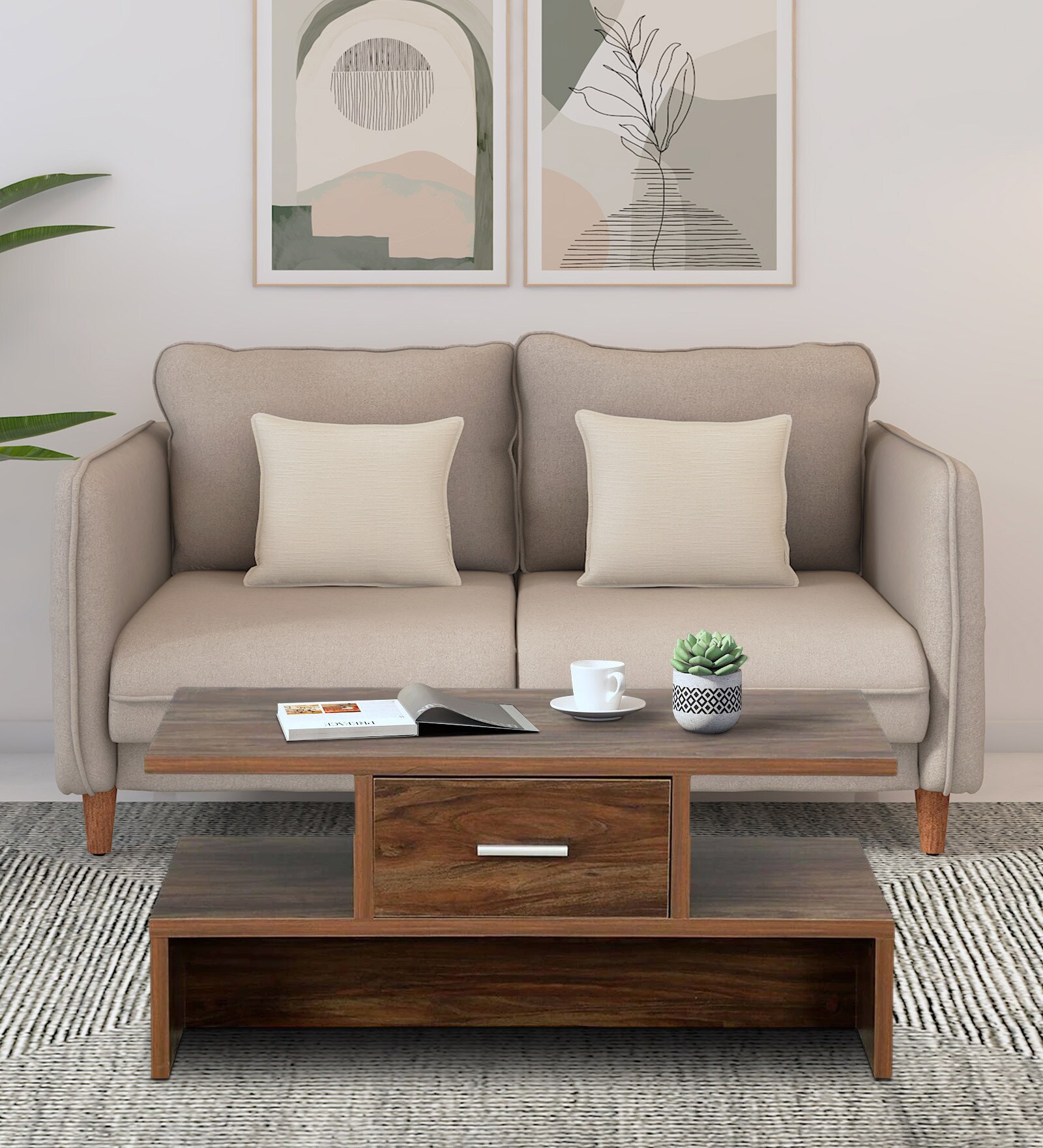 Tamaki Coffee Table in Walnut Finish