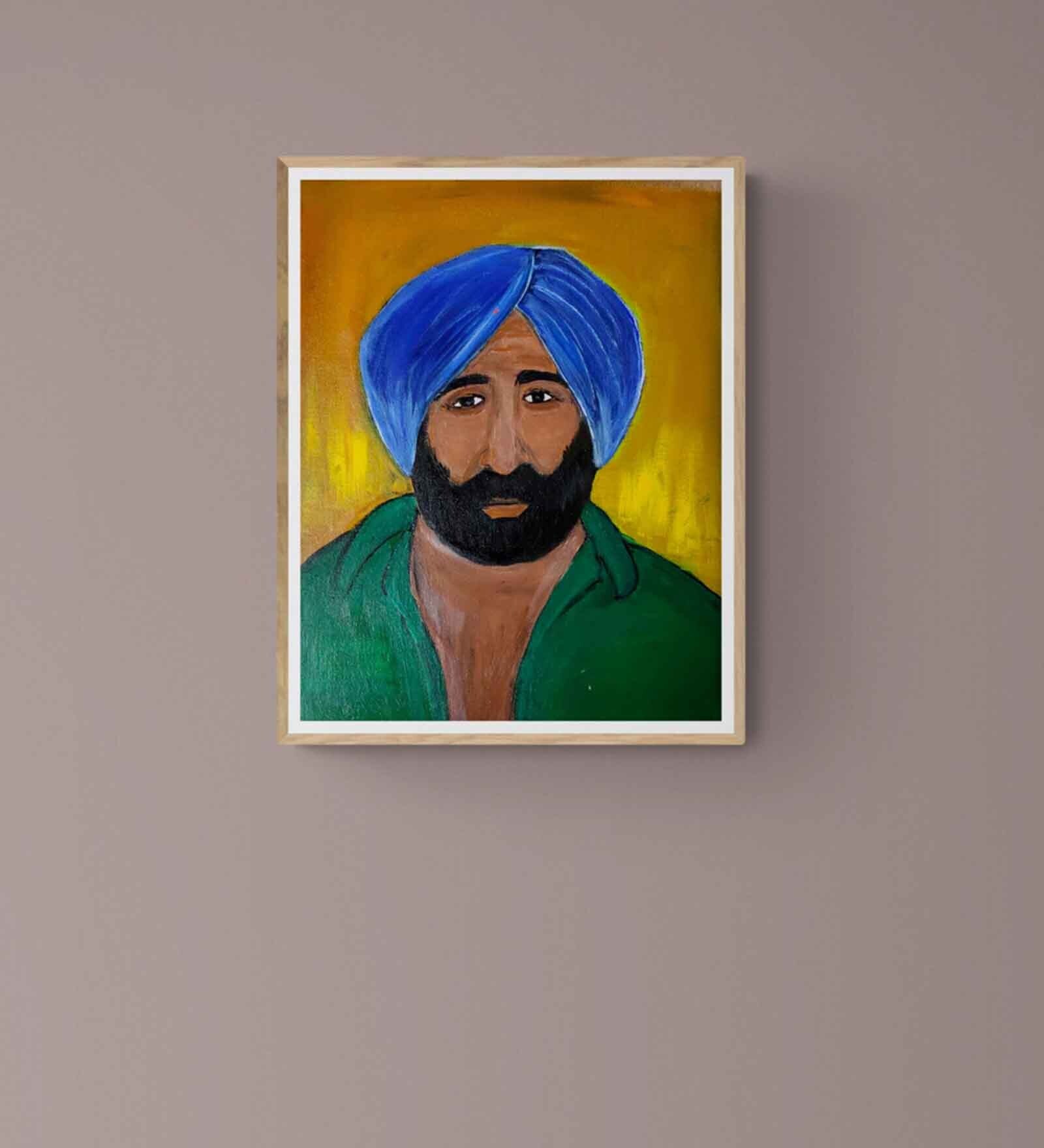 Tara Singh Handmade Acrylic Paint On Canvas Unframed