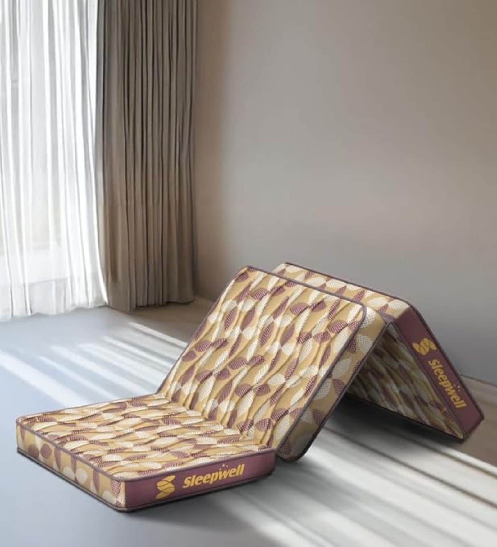 Tarang Tri Fold 4 Inches PU Foam Single Size Folable Mattress