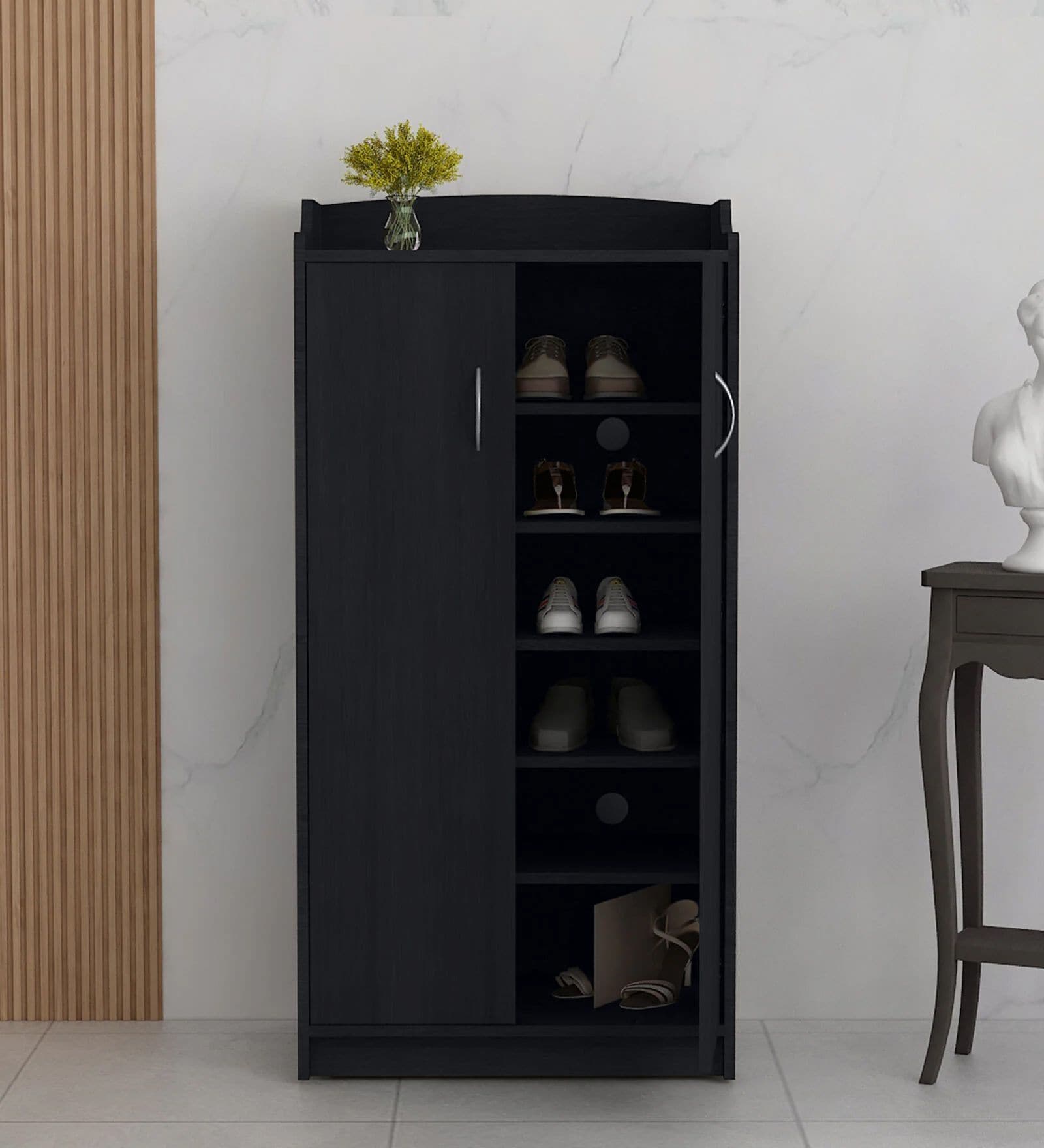 Taru Shoe Cabinet In Dark Wenge Colour
