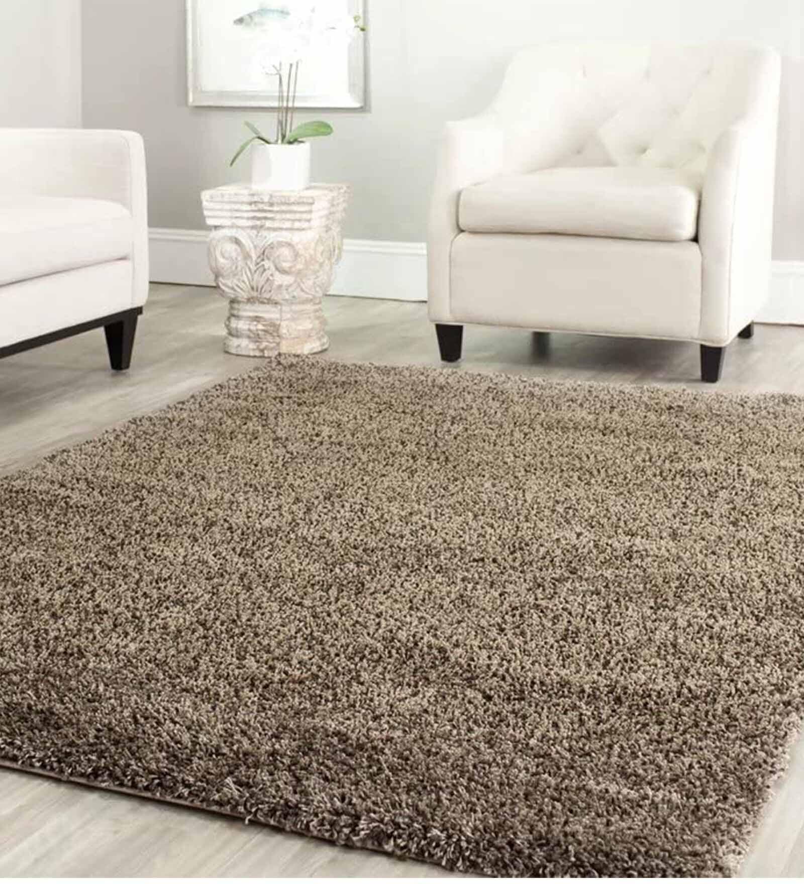 Taupe Faux Leather Solid Machine Made 24 x 60 Inches Runner