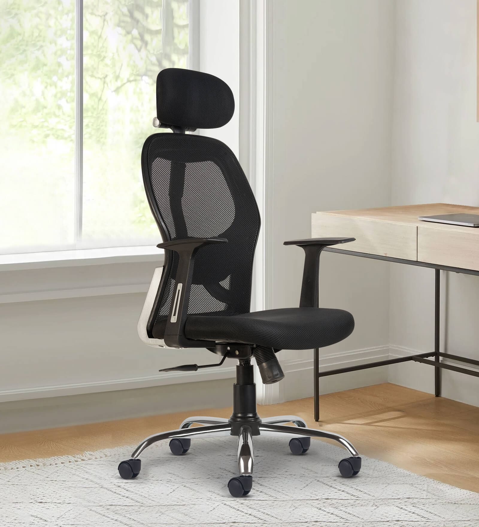 Buy Tauras Lite Breathable MeshHigh Back Ergonomic Chair in Black ...