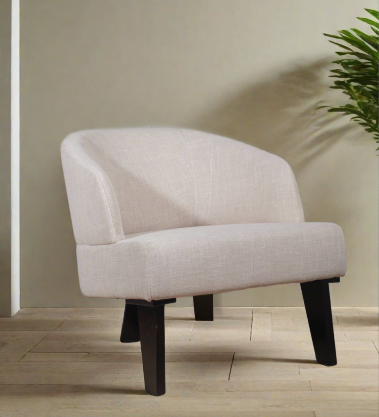 Taurine Lounge Chair In Beige Colour