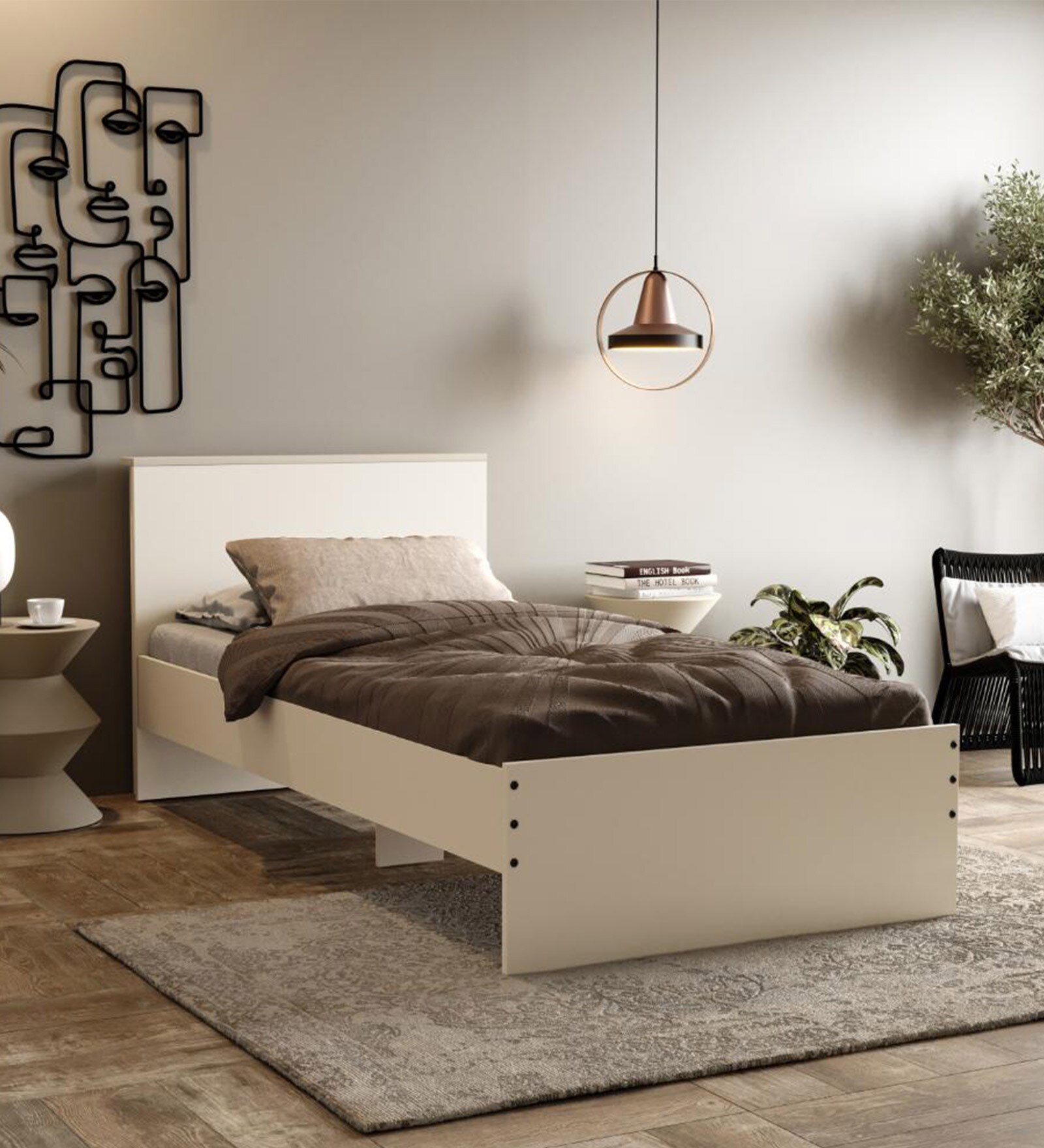 Buy Taurus Single Size Bed In Pumic Grey Colour at 24% OFF by Wakefit ...