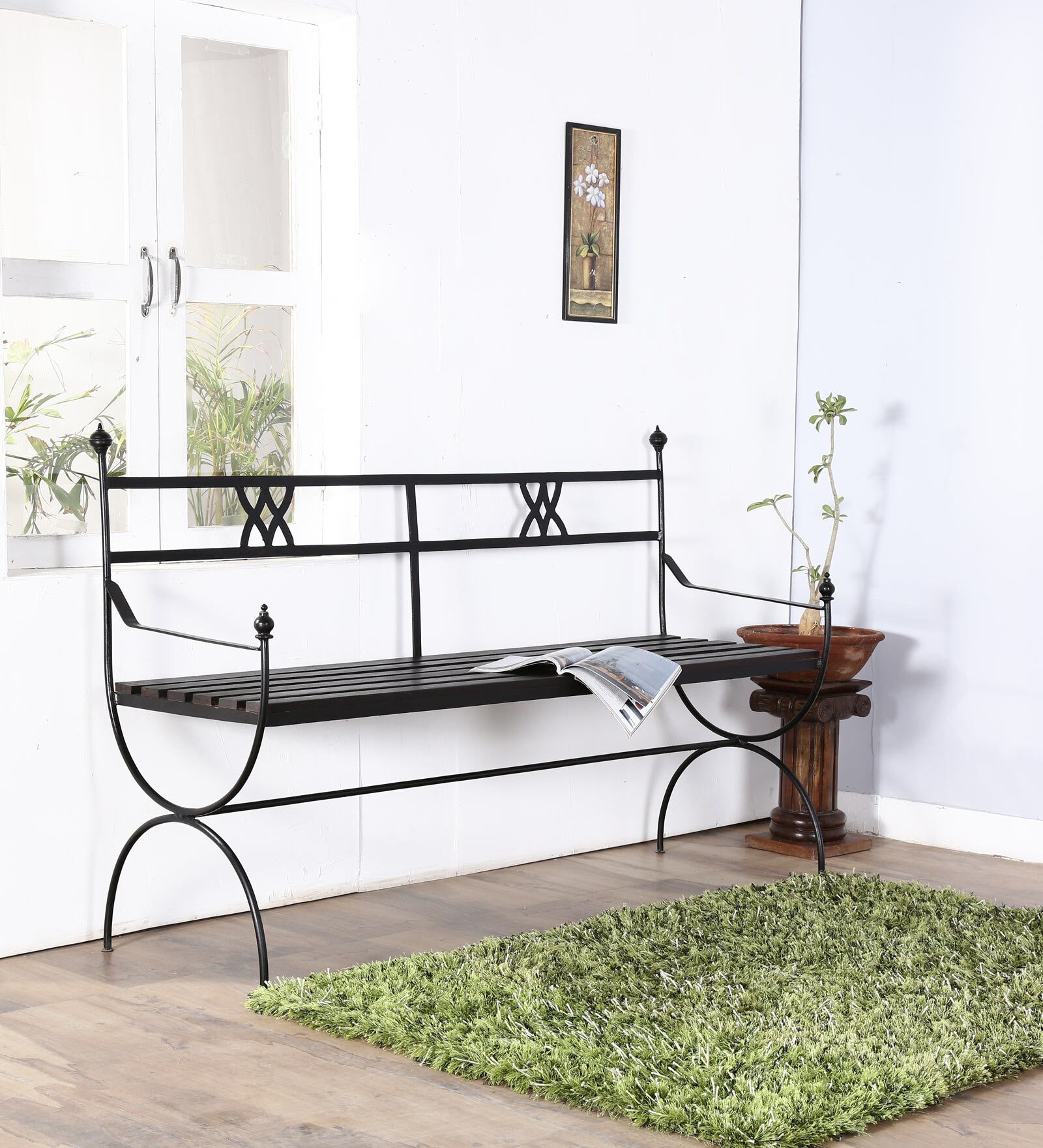 Tayopa Outdoor Iron Bench