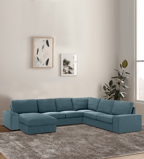 Talisa Fabric RHS Sectional Sofa (3+ Lounger) In Dark Grey Colour