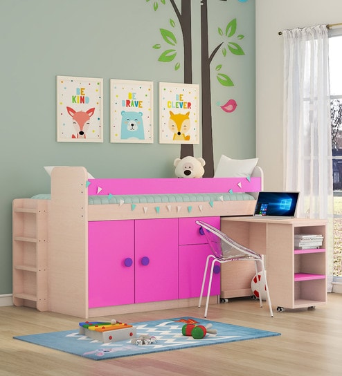 Buy Talisman Ladder Loft Bed In Pink By Casacraft Online Loft