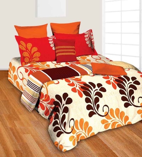 Tangerine Tangy Orange Cotton King Duvet Cover By Tangerine Online