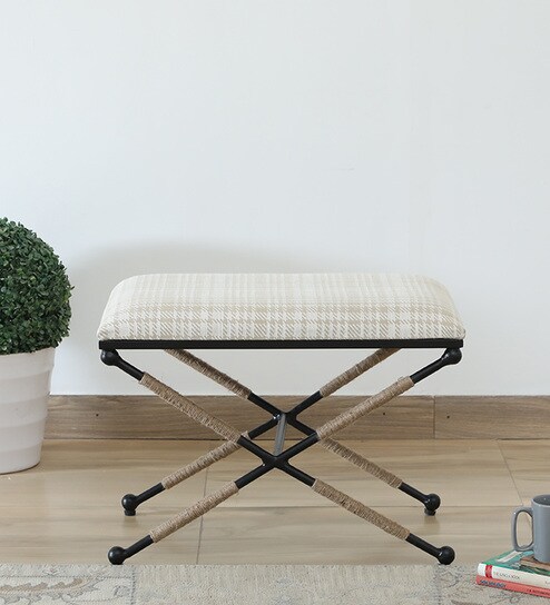 Tansu Metal Seating Stool In Black Colour