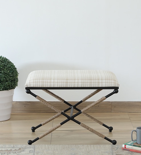 Tansu Metal Seating Stool In Black Colour