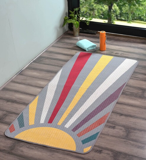 Grey Tapestry Rise Micro Yoga Mat